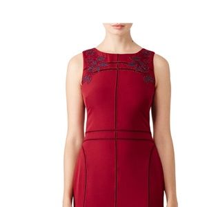 Long Marchese wine colored gown